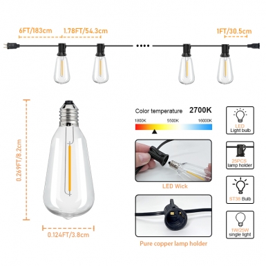 LED户外灯 - HCP080 ST38高压灯串LED
